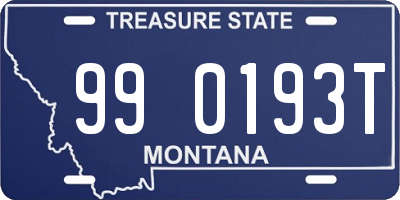 MT license plate 990193T