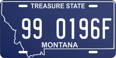 MT license plate 990196F