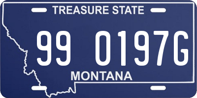 MT license plate 990197G