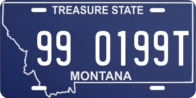 MT license plate 990199T