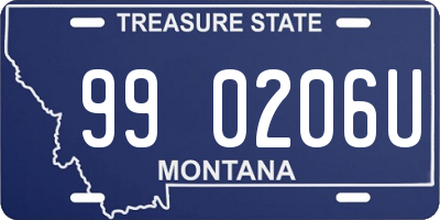 MT license plate 990206U