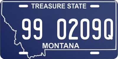 MT license plate 990209Q