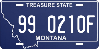 MT license plate 990210F