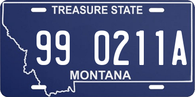 MT license plate 990211A