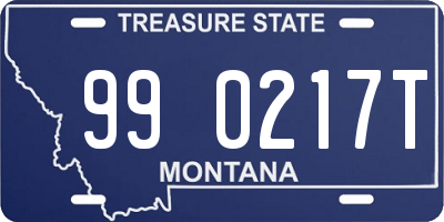 MT license plate 990217T