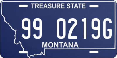 MT license plate 990219G