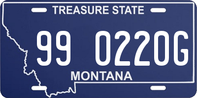 MT license plate 990220G