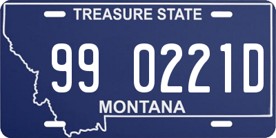 MT license plate 990221D