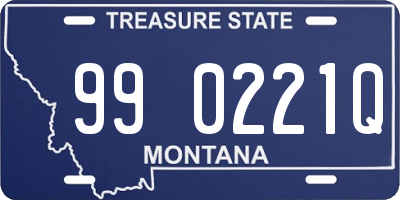 MT license plate 990221Q