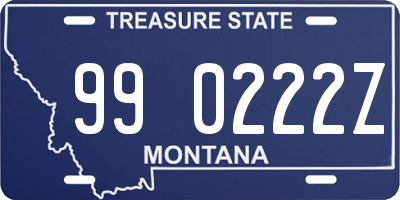 MT license plate 990222Z