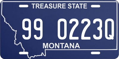 MT license plate 990223Q