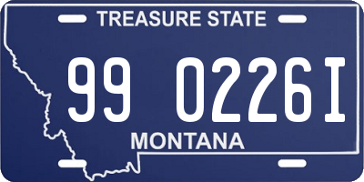 MT license plate 990226I