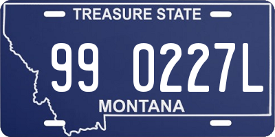 MT license plate 990227L