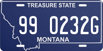 MT license plate 990232G