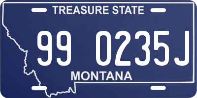 MT license plate 990235J