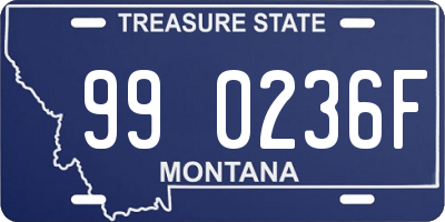 MT license plate 990236F