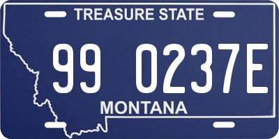 MT license plate 990237E