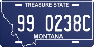 MT license plate 990238C