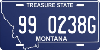 MT license plate 990238G