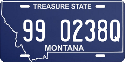 MT license plate 990238Q