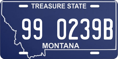 MT license plate 990239B