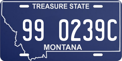 MT license plate 990239C