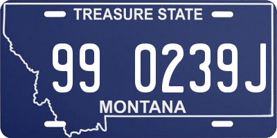 MT license plate 990239J