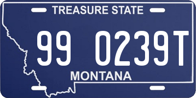 MT license plate 990239T