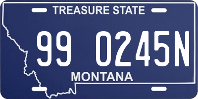 MT license plate 990245N