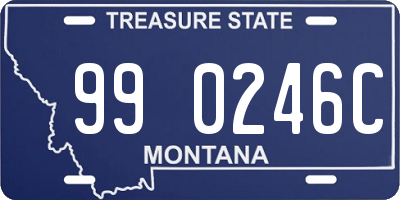 MT license plate 990246C