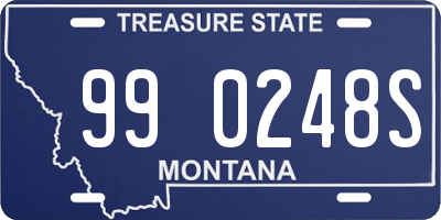 MT license plate 990248S