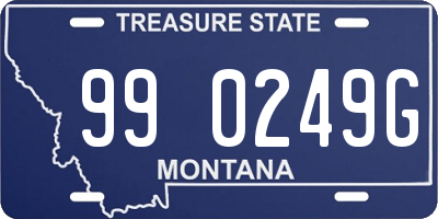 MT license plate 990249G