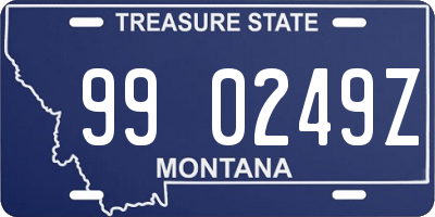 MT license plate 990249Z