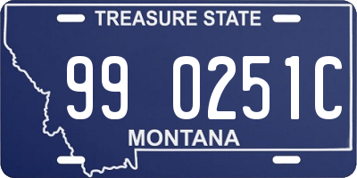 MT license plate 990251C