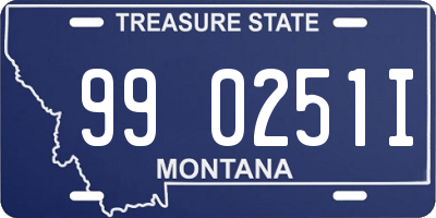 MT license plate 990251I