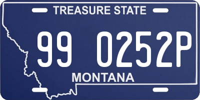 MT license plate 990252P