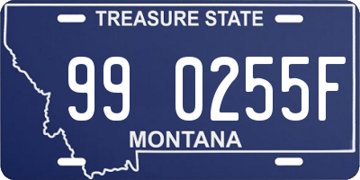 MT license plate 990255F