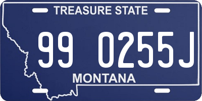 MT license plate 990255J