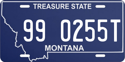 MT license plate 990255T