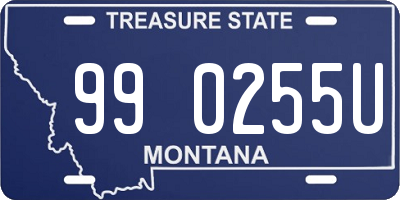 MT license plate 990255U