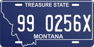 MT license plate 990256X