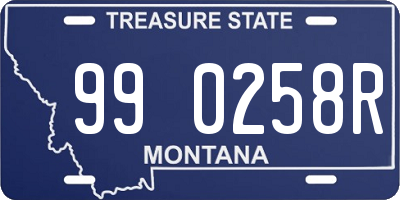 MT license plate 990258R