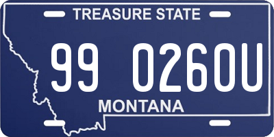 MT license plate 990260U