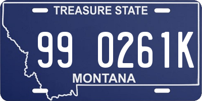 MT license plate 990261K
