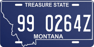 MT license plate 990264Z