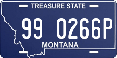 MT license plate 990266P