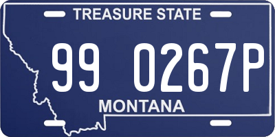 MT license plate 990267P