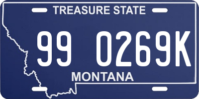 MT license plate 990269K