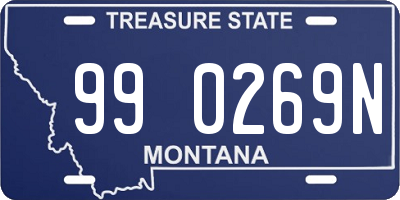 MT license plate 990269N