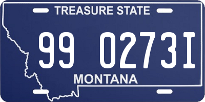 MT license plate 990273I